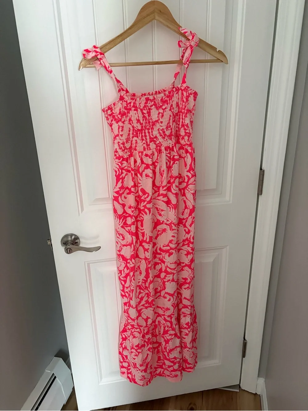 Lilly Pulitzer Pink Floral Maxi Dress Girls size 12-14